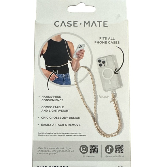 Case-Mate Phone Crossbody with Gold and White Accents - Picture 2 of 2